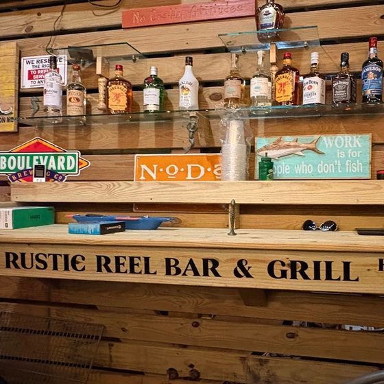 The bar at Rustic Reel