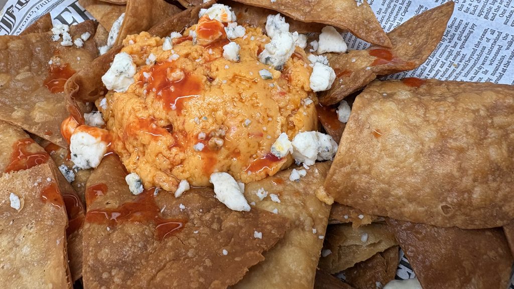Buffalo chicken dip at Rustic Reel