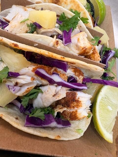 Fish tacos at Rustic Reel