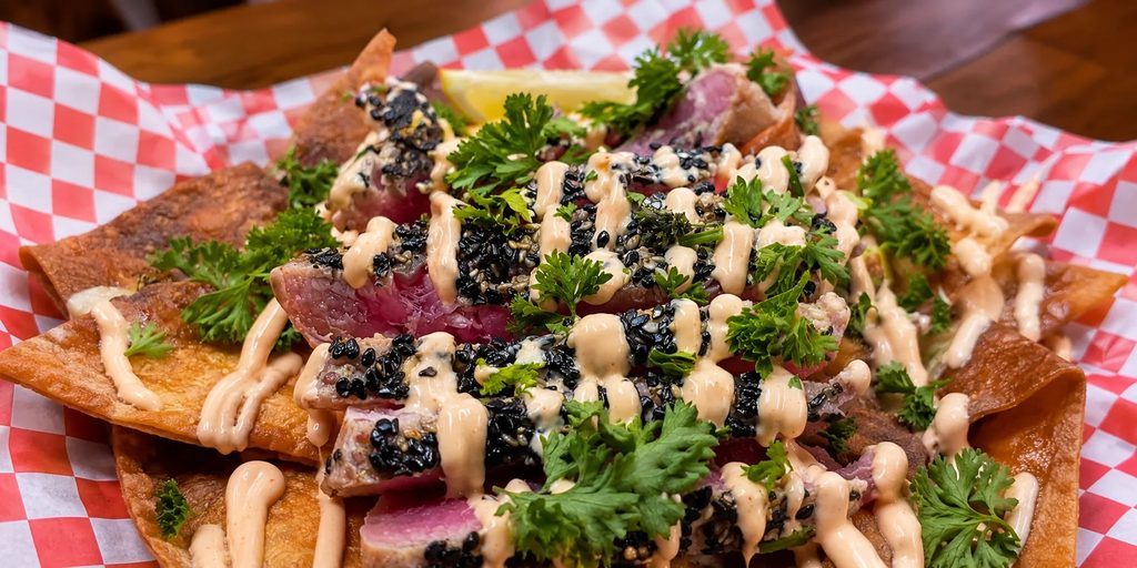 Ahi tuna nachos at Rustic Reel